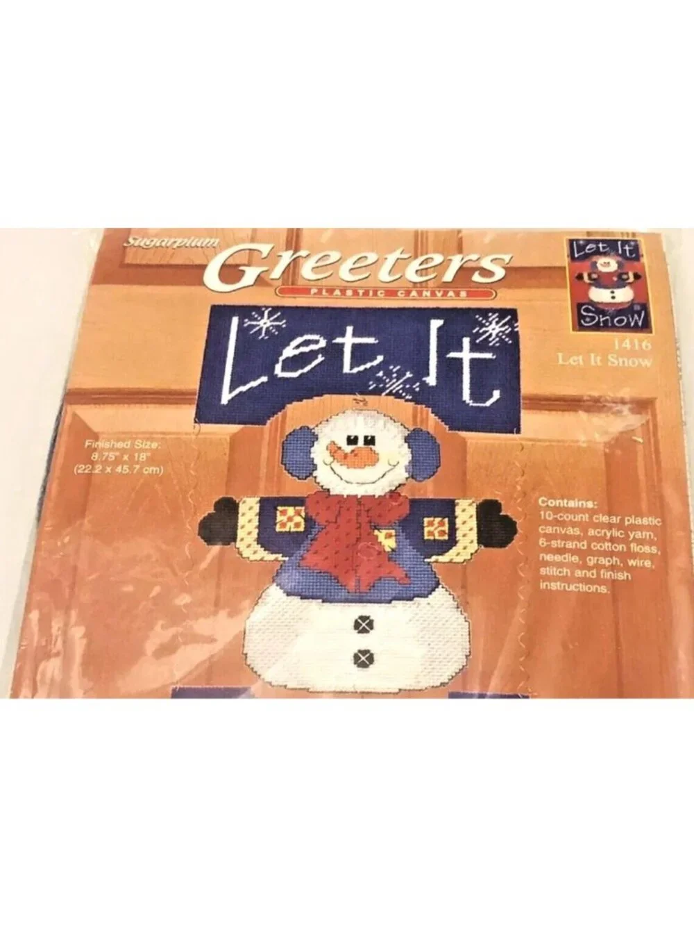 Janlynn Sugarplum Greeters Let It Snow Plastic Canvas Kit #1416 8.75